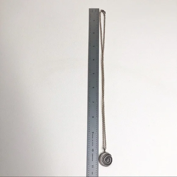 Reach For The Moon Quote Necklace Sterling Silver - Picture 8 of 8